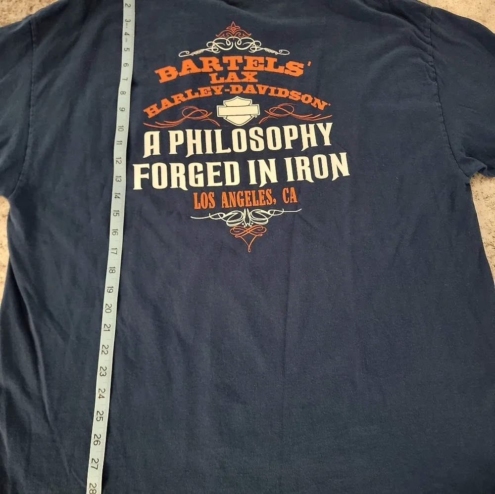 ♡Harley Davidson blue tee shirt size 2XL A14 - Picture 7 of 7